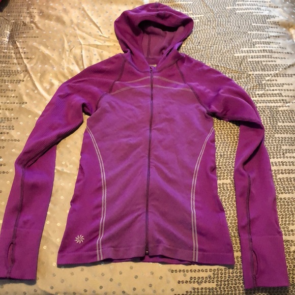 Athleta Twist Seamless Full Zip Jacket-Razzleberry - Picture 2 of 7